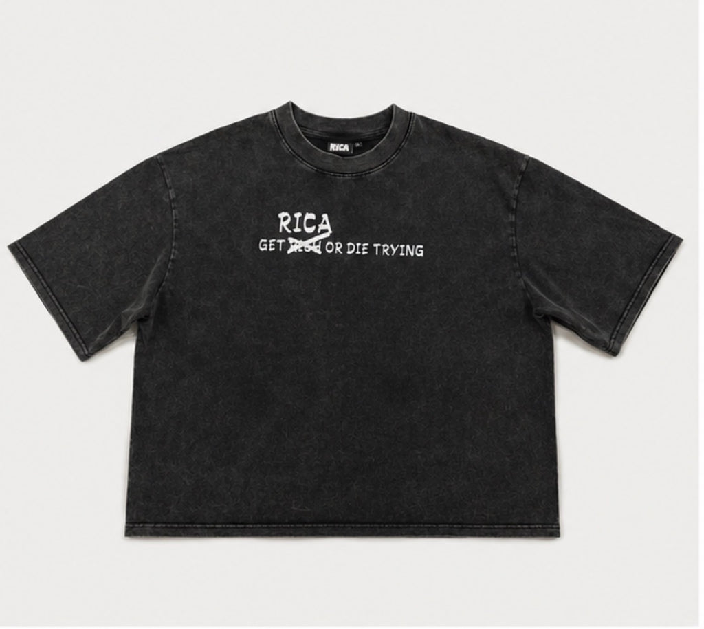'Get Rica' Oversized Cropped Tee
