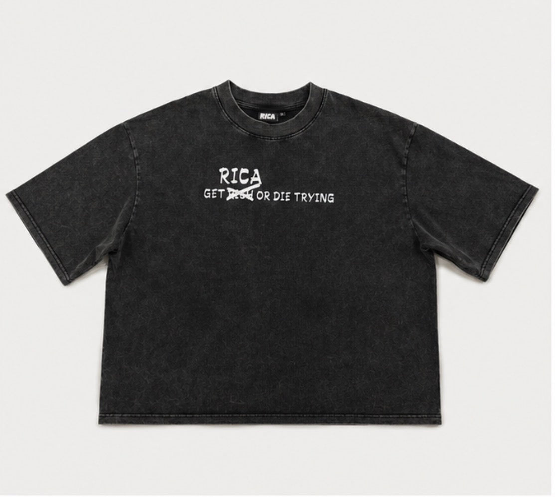 'Get Rica' Oversized Cropped Tee